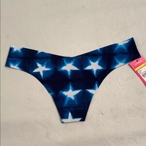 Commando Indigo Stars navy blue white thong panty M/L